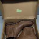 JASONSTAR Cowboy Boots for Men Square Toe, All-Weather Slip-On Work & Casual Western Chelsea Boots -botines para hombre (9.5, Brown)