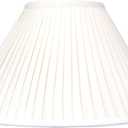 Royal Designs "Coolie Empire Side Pleat Basic Lamp Shade, White, 7"" x 20"" x 12.5""" (BS-727-20WH)