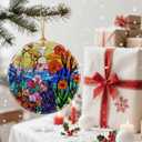 Colorful Flower Christmas Ornaments: Christmas Tree Decorations & Holiday Ornaments  Holiday Presents, Gift Ideas for Friends, Coworker, Family, Gardener, Nature Lover, and Flower Lover