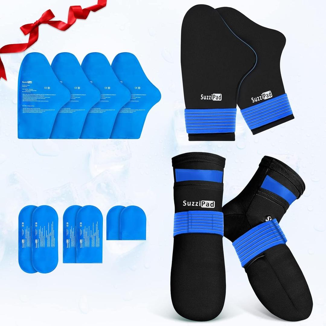 SuzziPad XL Cold Therapy Socks & Hand Ice Pack, Cooling Gloves for Chemotherapy, Chemo Care Package for Women and Men, Ideal for Soothing Foot Discomfort