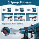 Paint Sprayer 1000W High Power Electric Spray Paint Gun with Adjustable Spray Width Knob,1400ML Container,4 Nozzles & 3 Patterns,Easy to Clean for Furniture Cabinets House Painting Blue