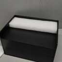 Bamboo Desk Organizer with Drawers Wooden Desktop Storage Drawers for Bills Office Supplies Kitchen Utensils Organizing Tool for Home Classroom Organization No Assembly (2 Drawers, Black)