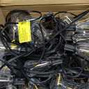 Brightever LED Outdoor String Lights 100FT Patio Lights with 52 Shatterproof ST38 Vintage Edison Bulbs, Outside Hanging Light Waterproof for Porch, Deck, Garden, Backyard, Balcony, Dimmable 2700K (100FT-Warm White, Black Wire)