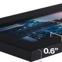 Frame Amo 8x12 Black Modern Picture Frame, 1 inch Border, Acrylic Front, for Wall or Table