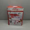 Nostalgia Coca-Cola Snow Cone Shaved Ice Machine - Coke Retro Table-Top Slushie Machine Makes 20 Icy Treats - Includes 2 Reusable Plastic Cups & Ice Scoop - White & Red