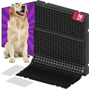 ohlela 16 Pack Black Scat Mats for Dogs - 16" x 13" Pet Deterrent Mat with 1" Spike. Effective Dog Pee Repellent Indoor & Outdoor to Keep Dogs & Cats Away. Cat Repellent Indoor Solution