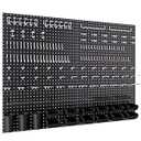 INCLY 48x36 Inch Metal Peg Board Kit with 1/ 4" Pegboard Hooks Accessories, 6PCS Peg Board Panels and 234PCS Black Pegboard Wall Organizer Tool Storage System for Garage Workbench Shed