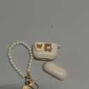 Cute Case for AirPod 4 Lovely Bow Flower Bear Design with Pearl Chain, Soft Protective Cover for AirPods 4th Generation 2024 Released