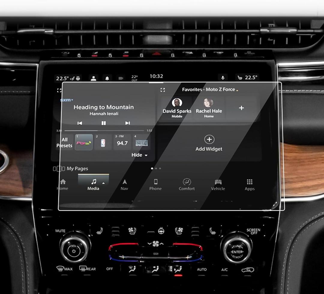 Karltys[Upgrade 2 Pack Screen Protector for [No Glare & Fingerprint] Screen Tempered Glass 2025-2022 Jeep Grand Cherokee L/4xe 10.1-Inch