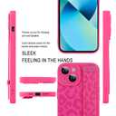 MOWIME Compatible with iPhone 17 Pro Max Case with Finger Strap, Cheetah Print Shockproof Soft TPU Protective Cover for Women Girls, Slim Anti Scratch Case for iPhone 17 Pro Max 6.9 Inch, Hot Pink