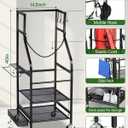 FHXZH Golf Bags Storage Garage Organizer - Golf Bag Stand Fit Single Golf Bags, Golf Clubs, and Golf Equipment Accessories, Golf Bag Storage Rack with Wheels for Garage, Club, Shed, Basement