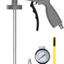 InoKraft Rust Proofing Spray Gun, Bedliner Gun with Adjustable Nozzle and Pressure Regulator, for Truck Bed Liner Coating, Rubberized Undercoat, Suitable for Raptor Tintable Urethane Spray-On (Thread Model)