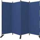 Room Divider, 4 Panel Upgraded 88” Folding Screen Highly Secretive(Blue)
Privacy Separation w/ 3 Metal Feet, Partition Screen Lightweight Freestanding Wall Divider Bedroom Livingroom