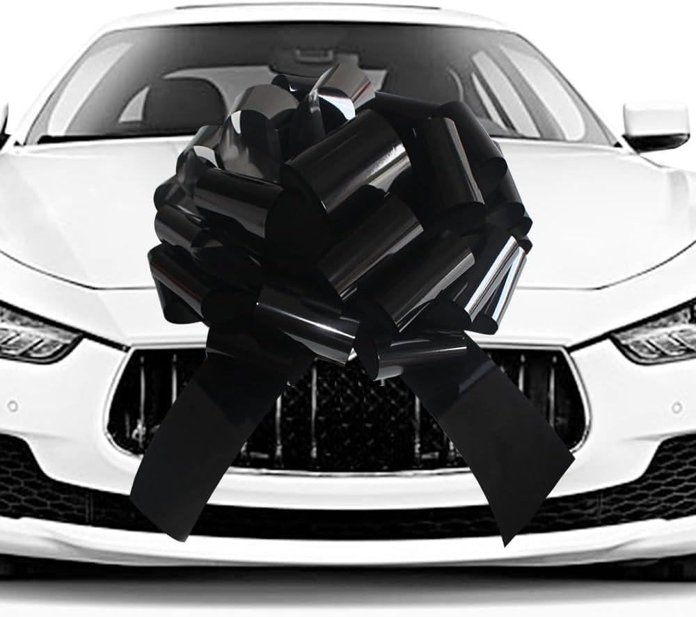 20 Inch Black Bow for Car,1 Pc Giant Present Bow for Large Gift Wrapping New Houses Huge Present Birthday Christmas Decor (Black)