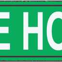 Tree House Street Sign Novelty Sign for Door Name Plate Plaque Home Patio Garden Bar Farm House Garage Wall Decor Green Tin Sign 16 x 4 Inch