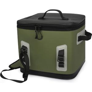 Soft Cooler 6Can to 28Can, Portable/Single Shoulder/Backpack Ice Chest Box, Dry & Wet Compartment Design, Built-in Bottle Opener, Suitable for Lunch, Beach, Travel, Camping