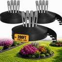 Bonviee 200FT Landscape Edging Kit with 300 Stainless Steel Stakes