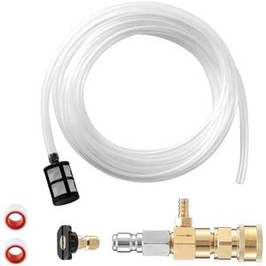 JOEJET Downstream Injector for Pressure Washer, Fixed Chemical Injector Kit with 3/8 Inch Quick Connect, 2-3 GPM