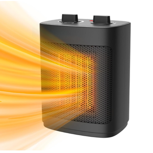 WeWarm Electric Fan Forced Ceramic Heater 6.5 IN W × 4.9 IN D × 9.0 IN H 
Small Space Heater, 1500W Portable Heaters for Indoor Use with Thermostat, PTC Ceramic Desk Heater for Office, Fan Only Electric Heater for Room Home Bedroom