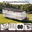 Travel Trailer Cover 27-30 ft 9 Layers Camper Cover, Brown