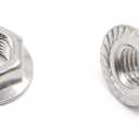 binifiMux M14-2.0mm Pitch Serrated Hex Flange Lock Nuts 304 Stainless Steel 6 Pieces