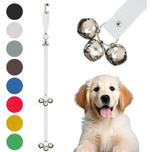 Caldwell's Pet Supply Co. Dog Potty Bells, Dog Door Bell, Bells to Go Outside, Potty Training Bell, Dogs Doorbell, Dogs Potty Doorbell, Ring to Go Pee, All Breed Puppy Training Tool (White)