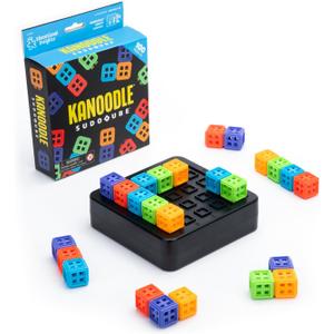 Educational Insights Kanoodle SudoQube - 3D Brain Teaser Puzzles for Kids Ages 8-10, Travel-Friendly Pocket Sudoku Game, Brain Games for Adults, Teens, and Kids, Single Player Puzzle Games