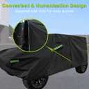 Waterproof Cover for Jeep Wrangler JK JL CJ YJ TJ 2 Door 1987-2026 Outdoor Sun Rain Wind Snow Protection Dustproof Covers with Driver Door Zipper Black