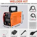 Siasky Mini Welding Machine, Upgraded Welder Machine 110V, Portable Stick Welder MMA-250A, IGBT Inverter Welder with Hot Start, Arc Force, Anti-Stick (10 welding rods)