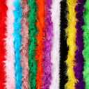 Batiyeer 24 Pcs Colorful Feathers Boas Party Pack, 6.6 Feet Rainbow Feather Scarf for Unisex Women Party Decorations