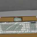 Wireless Keyboard and Mouse Combo, Full-Sized Wireless Keyboard and Adjustable DPI Mouse, 2.4GHz USB Receiver, Silent Keyboard and Mouse for PC, Windows, MAC, Desktop, Laptop (Avocado Green)