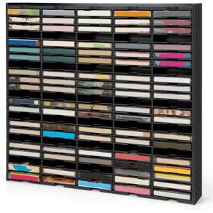 115-Slot Cassette Tape Storage Organizer Rack, Wall Mount Cassette Tape Holder, Audio Cassettes Display Shelf, Ideal Gift for Cassette Collectors