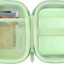 Lebakort Storage Case Compatible with Liene 2x3 Photo Printer Mini Instant Portable Color Mono Photo Printer (Green Case)