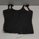 YADIFEN Waist Trainer for Women,Zipper Corset Body Shaper for Tummy Control Neoprene Cincher Sweat Sauna Vest Tank Top (X-Large, Black-Fixed Shoulder Straps)