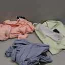 Ficerd 3 Pack Women's Long Sleeve T Shirts Cotton V Neck Slim Fit Tops Ribbed Knit Layering Casual Basic Tees Fall (Medium, Cool Gray, Light Green, Light Pink) M