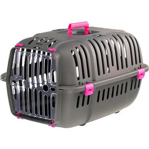 Ferplast Jet Pet Carrier: Value Dog Carrier Suitable for Toy Dog Breeds & Small Cats, Assembled Dimensions: 12.6L x 18.5W x 11.42H inches, Fuchsia