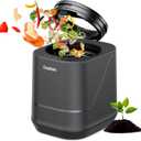 Electric Composter for Kitchen - 4L Smart Countertop Compost Bin Turn Kitchen Waste into Fertilizer Compost Maker, Odorless, Low Noise, Auto-Clean, 2025 New Home Food composting Machine, Black