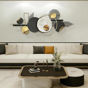 JFUJFU Modern Geometric Wall Art Sculpture - Large Abstract 3D Metal Decor for Living Room & Bedroom