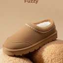 PATPAT Unisex Kids Boys Girls Fuzzy Platform Slippers Ultra Lightweight Warm Cozy House Shoes Fleece Lining Indoor/Outdoor Slippers Slip On Clogs Easy Wear/Off Kids Winter Footwear (Brown, M)