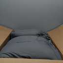 BDEUS Dual Layer 5 Inch Memory Foam Mattress Topper Queen Size, 2 Inch Gel Memory Foam Plus 3 Inch 1450 GSM Down Alternative Quilted Pillow Top Mattress Pad Cover,Dark Gray