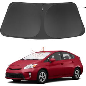 Windshield Sun Shade Custom Fit for 2012-2019 Toyota Prius C Accessories Foldable Sunshade Sun Blocker Protect Car from Sun Rays & Heat Damage Keep Car Cooler