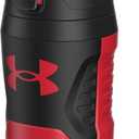 Under Armour 32 oz Insulated Water Bottles - Sports Water Jug with Handle, Fence Hook, Leak Resistant for Baseball, Football & More, 32 oz Water Bottles, Sports Water Bottle Insulated (Red/Black)