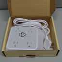 TESSAN Surge Protector Power Strip, 5 Ft Flat Plug Extension Cord with 3 USB (1 USB C) 8 Outlets, 1250W, 900J Protection, 3 Sided Outlet Extender with Power Switch for Office, Dorm Room, Grey