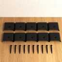 2 x Ameri RV Camper Trailer Extrusion Flat End Cap for Vinyl Trim Molding 1" Screws-10 Pack (Black)