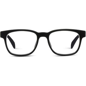 Peepers by PeeperSpecs Kent Square Blue Light Blocking Reading Glasses (Black) 1.25