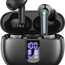 Ear Buds Wireless Earbuds - Bluetooth 5.3 Headphones (48H Playback) Built in Mic with LED Display Charging Case, IP7 Waterproof Earphone for iPhone Andriod Phones Laptop Sports Workout (Black)