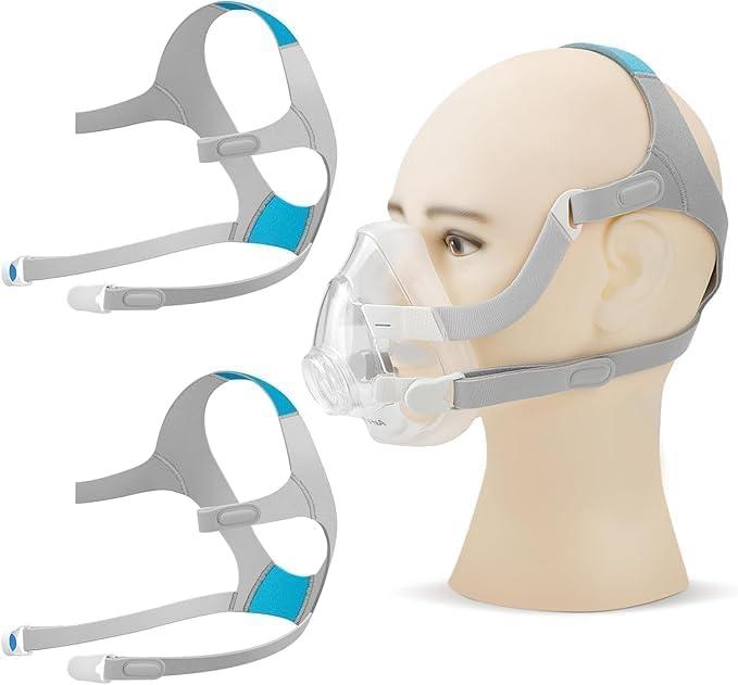 AUARIWN 2 Pack CPAP Headgear for Resmed AirFit N20 with Magnetic Clips, Replacement Headgear Straps Compatible with Resmed Aritouch Mask N20 - Soft Plush Straps for Optimal Fit & Flexibility (Large)