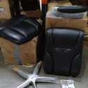 Executive High Back Office Desk Chair, Adjustable Height, Tilt, Swivel, one Size, Black/Silver
