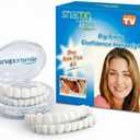 Snap-On Veneers - Professional DIY Smile Correction Kit for Men & Women - Comfortable, Natural White Top & Bottom Set - Perfect for Hiding Gaps, Stains & Missing Teeth - Easy Home Fit