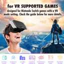 Orzly VR Headset Designed for Nintendo Switch & Switch OLED Console with Adjustable Lens for a Virtual Reality Gaming Experience and for Labo VR - Black - Gift Boxed Edition
